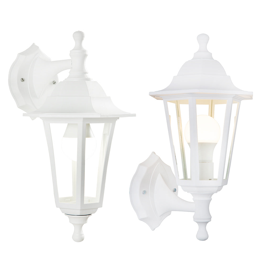 Plastic 6 Panel Lantern Up or Down Facing Wall Light - Future Light - LED Lights South Africa