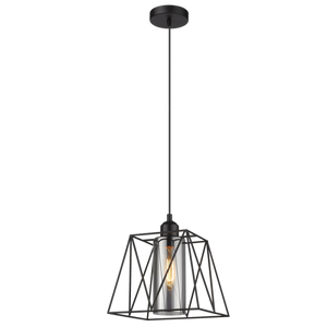 Metal Pendant with Smoke Colour Inner Glass - Future Light - LED Lights South Africa