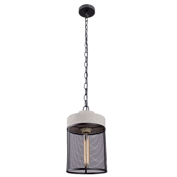 Cement and Metal Cage Pendant - Future Light - LED Lights South Africa