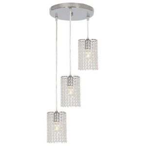Polished Chrome Pendant with Clear Acrylic Crystals - Future Light - LED Lights South Africa