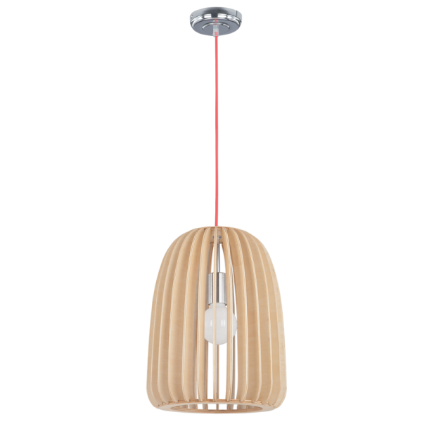 Polished Chrome Pendant with Wood PEN445 - Future Light - LED Lights South Africa