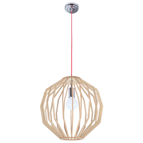 Polished Chrome Pendant with Wood PEN446 - Future Light - LED Lights South Africa