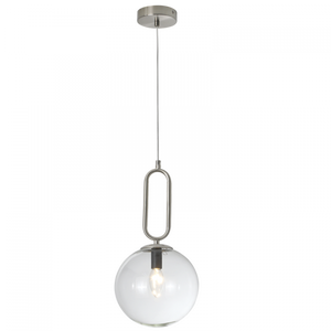 Satin Chrome Pendant with Clear Glass - PEN462 - Future Light - LED Lights South Africa