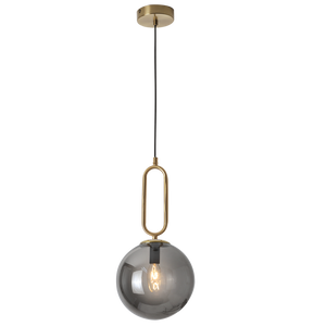 Gold Colour Metal Pendant with Smoke Colour Glass - PEN463 - Future Light - LED Lights South Africa