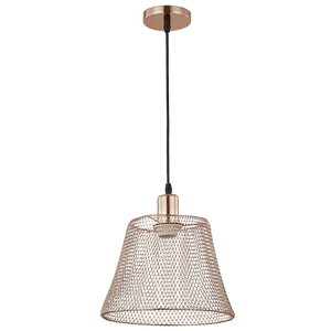 Steel Mesh Rose Gold Pendant with Black Cord - Future Light - LED Lights South Africa