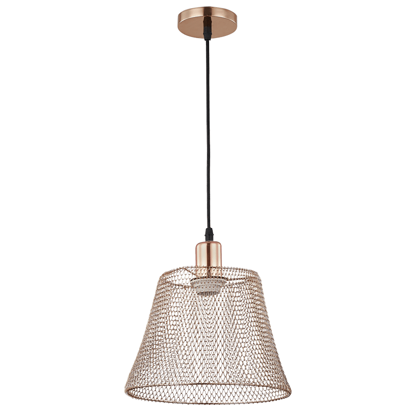 Steel Mesh Rose Gold Pendant with Black Cord - Future Light - LED Lights South Africa