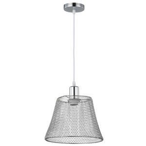 Steel Mesh Polished Chrome Pendant with White Cord - Future Light - LED Lights South Africa