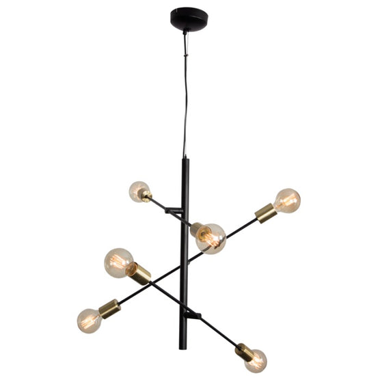 6 Light Metal Pendant with Adjustable Arms - Future Light - LED Lights South Africa