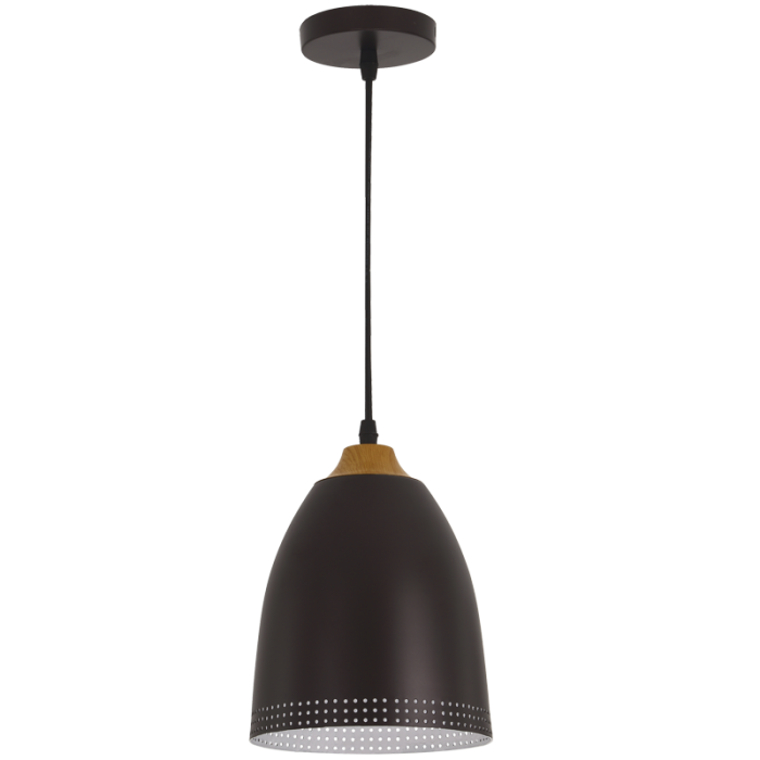 Metal Pendant with Wood Finish PEN609 - Future Light - LED Lights South Africa
