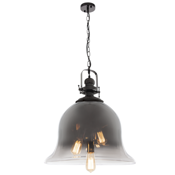Gun Metal Pendant with Faded Smoke Glass - Future Light - LED Lights South Africa