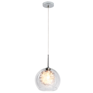 Polished Chrome Pendant with Clear Glass - Future Light - LED Lights South Africa