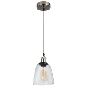 Satin Chrome Pendant with Clear Glass PEN921 - Future Light - LED Lights South Africa