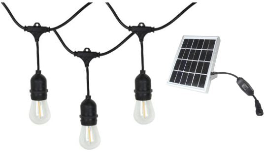 Party Lights - 10m Solar Festoon Cable incl 10 Lamps - Future Light - LED Lights South Africa