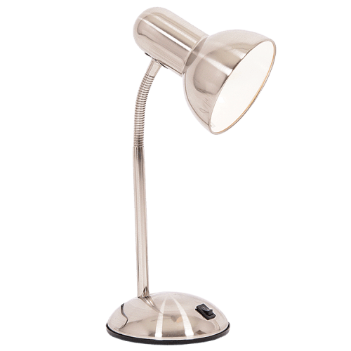 Satin Chrome Desk Lamp with Switch