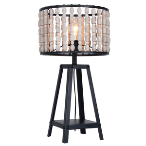 Metal and Wood Bead Table Lamp - Future Light - LED Lights South Africa