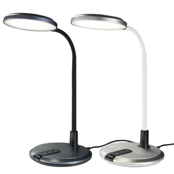 LED Desk Lamp - 8W Round, Colour Adjustable / Goose Neck / Dimmable - Future Light - LED Lights South Africa