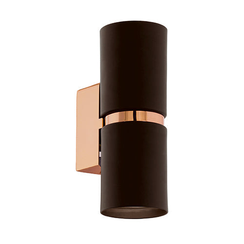 Passa Round Up Down Wall Light Brown & Copper - Future Light - LED Lights South Africa