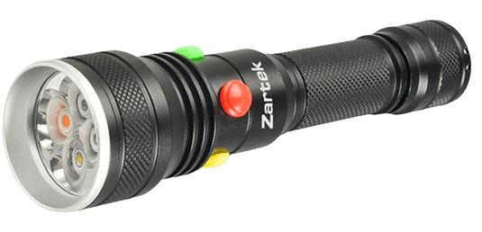 4-LED Rechargeable Colour Signalling Torch (White, Red, Yellow, Green)