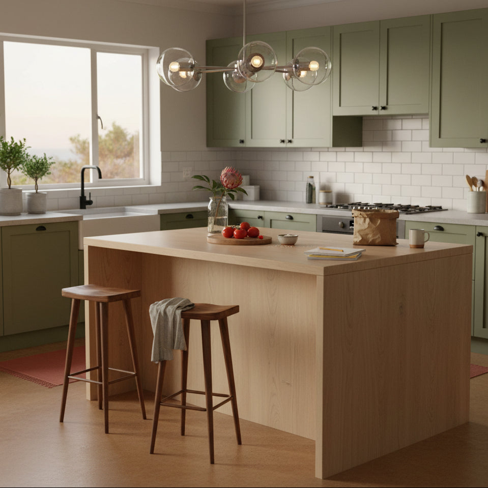 5 Light Satin Chrome Pendant - Future Light - LED Lights South Africa