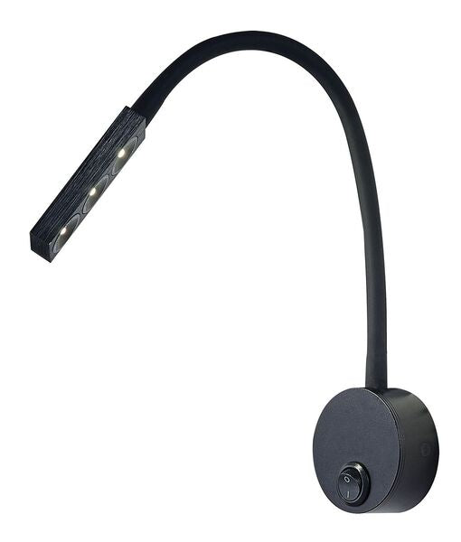 3W LED Reading Light Fitting With Flexible Rubber Arm and Switch - Future Light - LED Lights South Africa