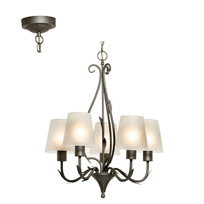 Arum 5 Light Charcoal Chandelier - Future Light - LED Lights South Africa
