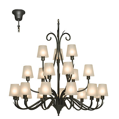 Arum 21 Light Charcoal Chandelier - Future Light - LED Lights South Africa