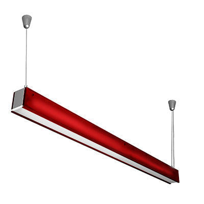 Fuzzi T5 Linear Pendant Silver & Red - Future Light - LED Lights South Africa