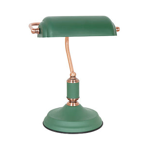 Bankers Table Lamp Green & Copper - Future Light - LED Lights South Africa