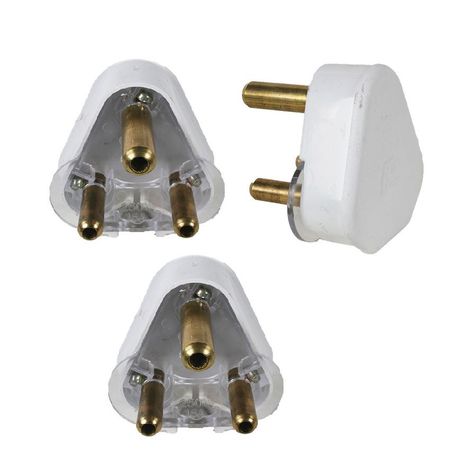 15A White Plug Top - 3 Pack - Future Light - LED Lights South Africa