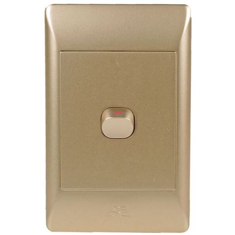 Champagne Light Switch - 1 Lever, 1 Way (4 x 2) - Future Light - LED Lights South Africa