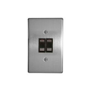 2 Lever Switch - 1 Way Silver - Future Light - LED Lights South Africa